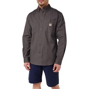 NWT Carhartt Men's Rugged Flex Relaxed Fit Midweight Canvas Long-Sleeve Shirt